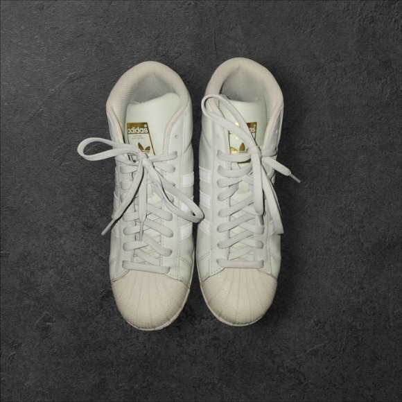 Adidas Pro Model J CQ0622 Linen Green Men's 7 High top Sneakers Mint Green/White - Picture 3 of 7